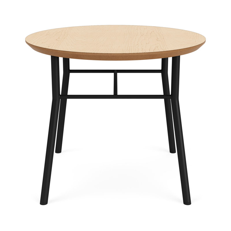 Table de bout ronde Chat Chat, Noir, Chêne Naturel