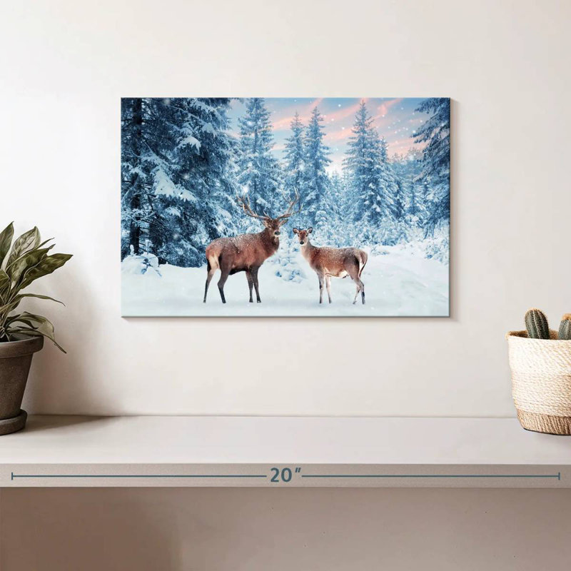 Winter Wonderland Deer, 8" H x 12" W
