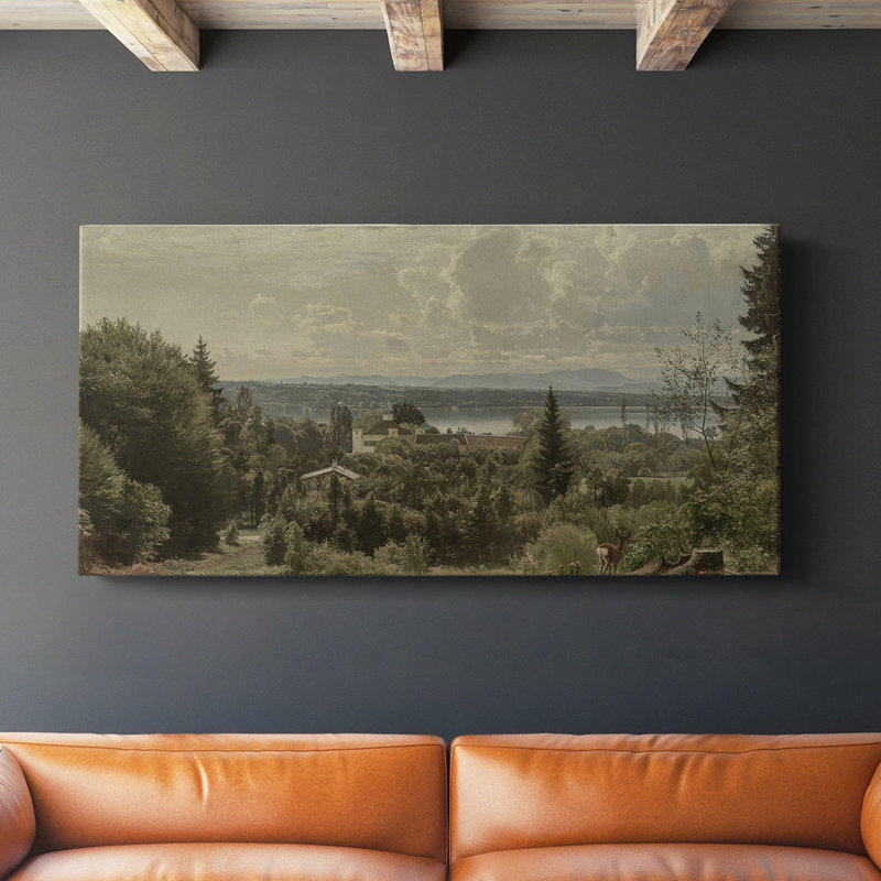 Série paysage - DCCCLxxv- Toile tendue avec châssis - Prêt à accrocher, H 16 po x l 32 po