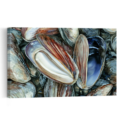 Tidal Treasures Abstract Coastal Wall Art Print 1 Piece Wrapped Canvas Wall Art