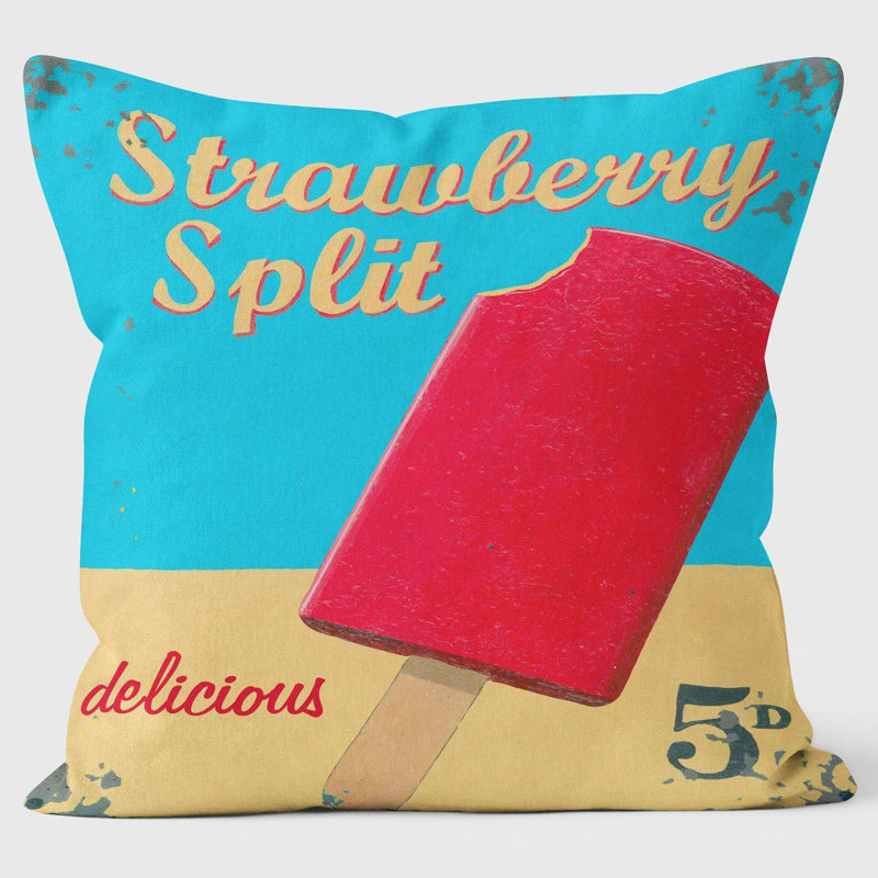Strawberry Split - Martin Wiscombe - Art Print Cushion
