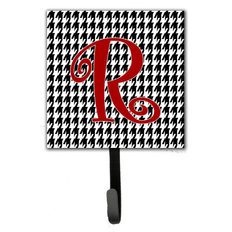 Crochet mural houndstooth monogramme, R