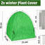 2 Pack Pop‑Up Self‑Standing Winter Plant Cloche 28x28x30 Inch, Reusable Breathable Garden Fleece Frost Blanket with Frame for Outdoor Shrubs, Guard Against Frost Wind Birds Insects, Green