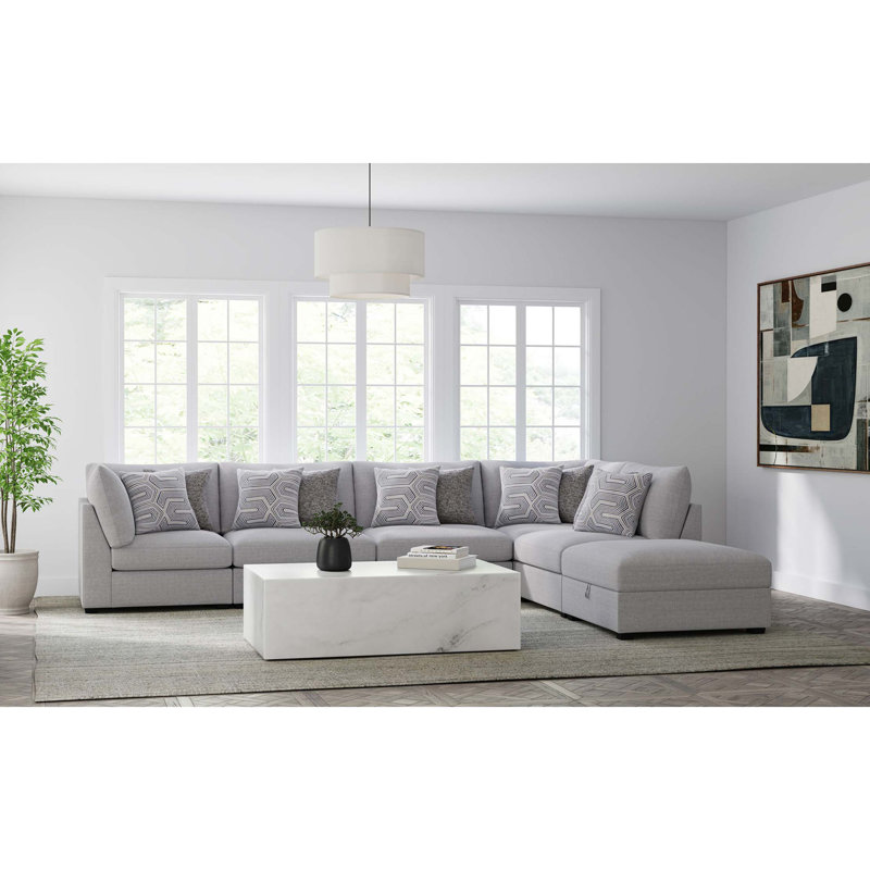 Canapé modulaire rembourré 6 pièces Lafayette