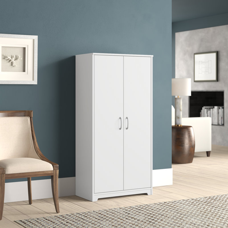 Armoire de rangement à 4 tablettes Huckins, Blanc