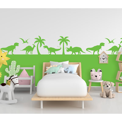 Dinosaur Wall Border Wall Decal, Scallop Decals, Dinosaur Wall Decor Decal, Boho Nursery, Dinosaurwall, Border Wall Decal