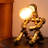 Steampunk Table Lamp Vintage Industrial Metal Robot Table Lamp Water Pipe Table Lamp Robot Style Desktop Light For Bedside Desk Bar Desktop Room Decoration