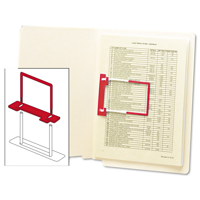 Smead® U-Clip Bonded Fasteners Plastic File Fasteners