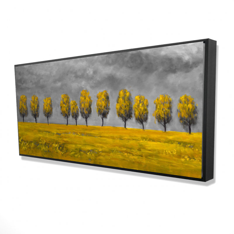 " Yellow Trees In A Field ", 24" H x 48" W