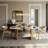 Dashona White Rectangular Sintered Stone Dining Table with Double Pedestals-1561481552-1561481557