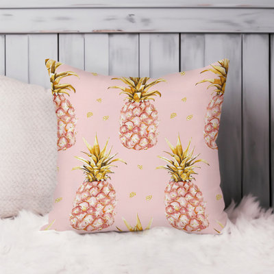Food and Kitchen Luxe Pineapples I Fruits Pineapples Pillow Cover
