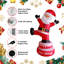 Décoration gonflable à père noël rotatif