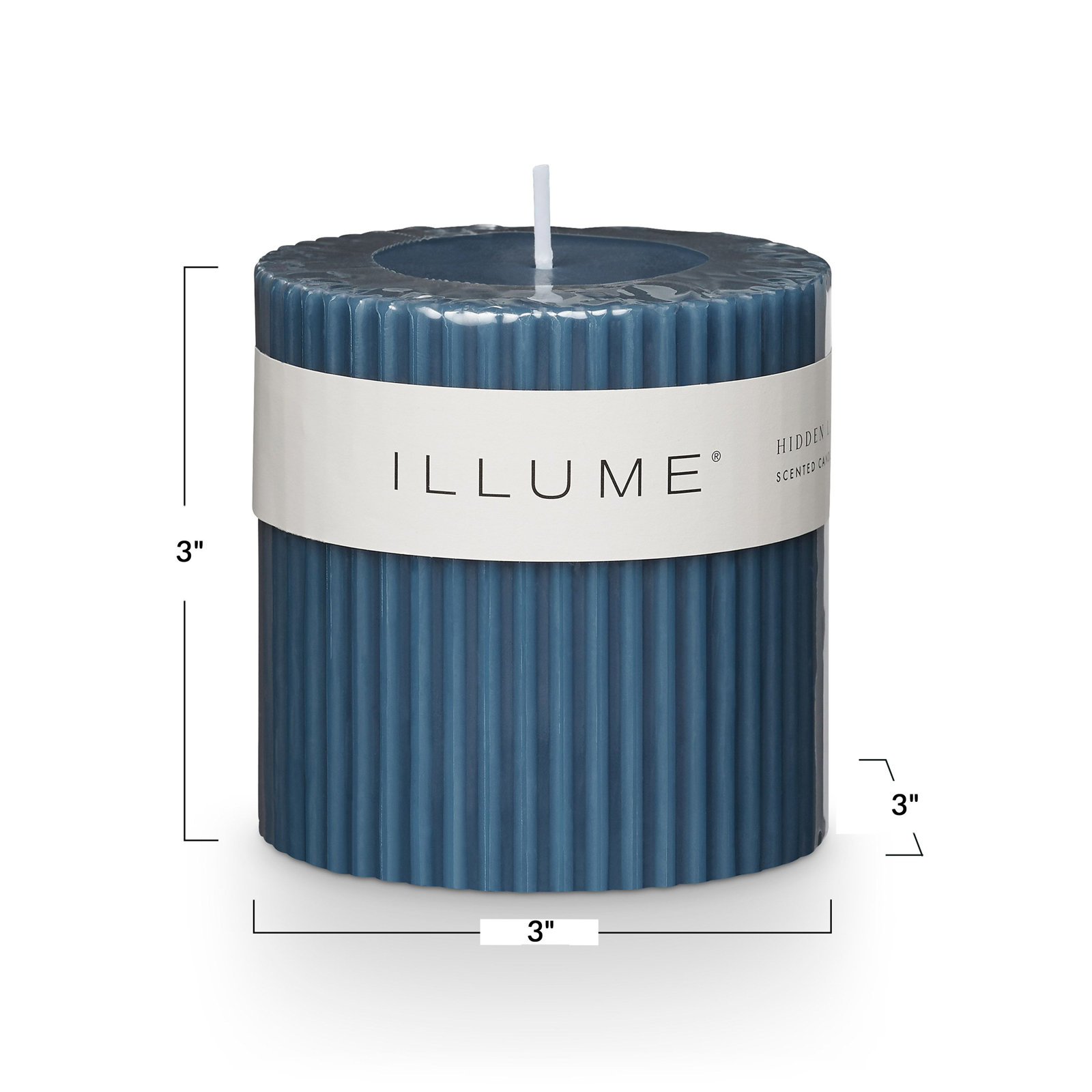 Beautifully Done Pillar Candle, Small, Hidden Lake