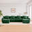 U-Shaped Boneless Sofa,Teddy Fabric No Assembly Required-235633263