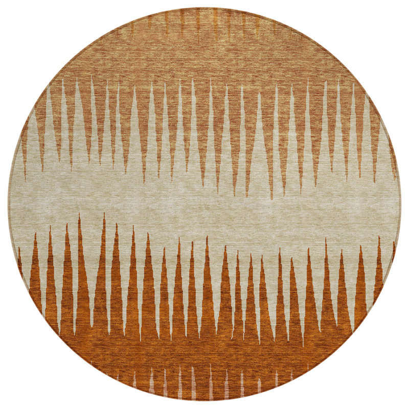 Tapis intérieur lavable rayé 8 pi