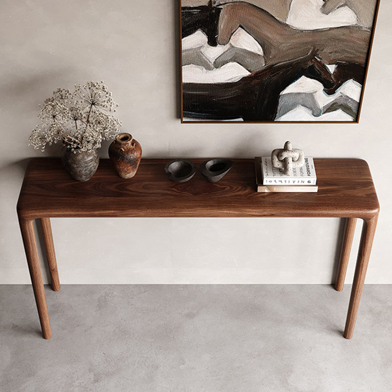 Console simple de style chinois, H 34,6 po x l 55,1 po x P 13,8 po