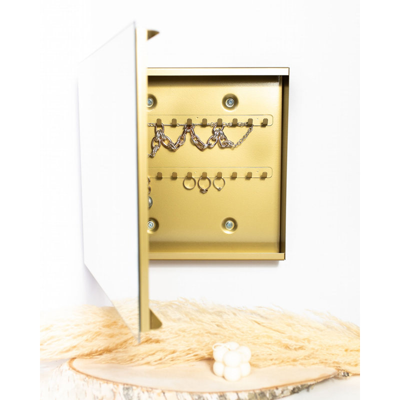 Metal Wall Organizer with Key Hooks
