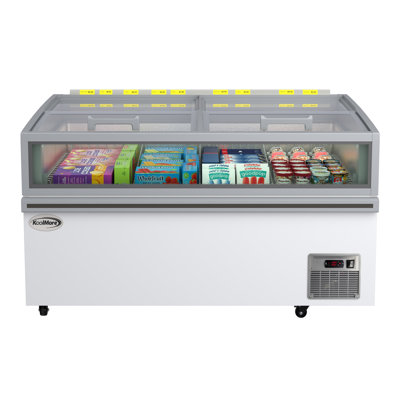 59 po. 20 cu. Réfrigérateur / congélateur pour îlot de cuisine commercial à décongélation automatique en blanc (km-iscf-59af)