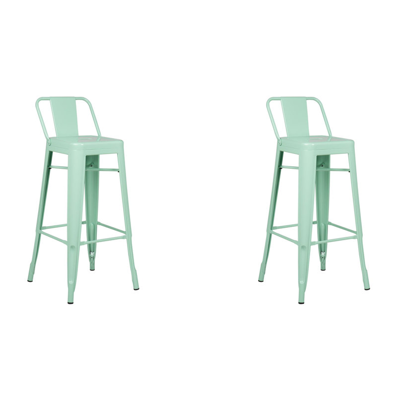 Tabouret de bar 26 po low back Hakana, Menthe verte
