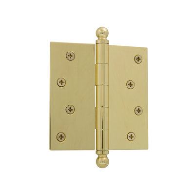 Nostalgic Warehouse 4" x 4" Ball Tip Residential Hinge with Square Corners
