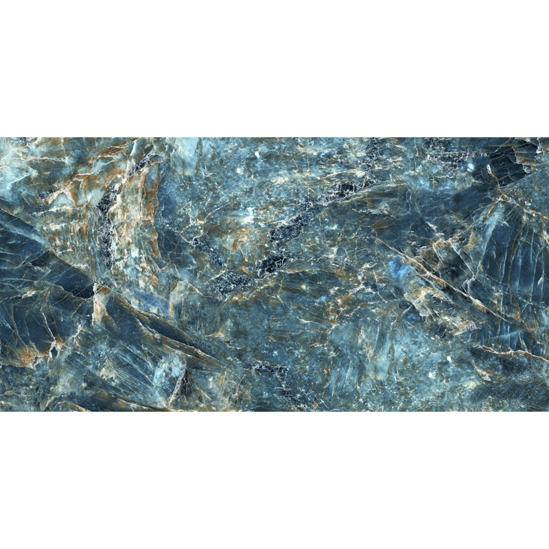 Tigers Ceramique Tile Corp. - Carreau de porcelaine Atlantic - 24 x 48 po - Carreaux émaillés bleu-vert - 20 pièces