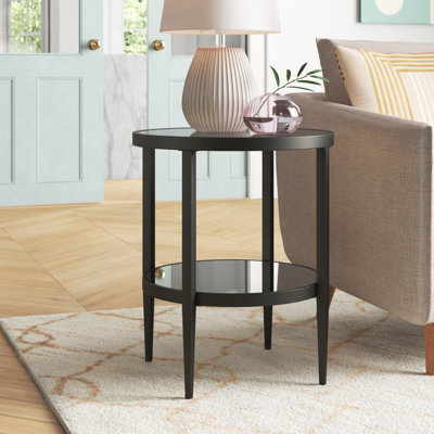 Table d'appoint ronde avec miroir Hera