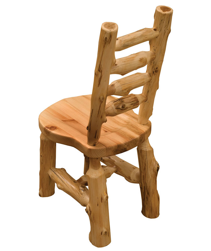 Fireside Lodge Cedar Bistro Ladder-back Log Side Chair - Natural, Brown