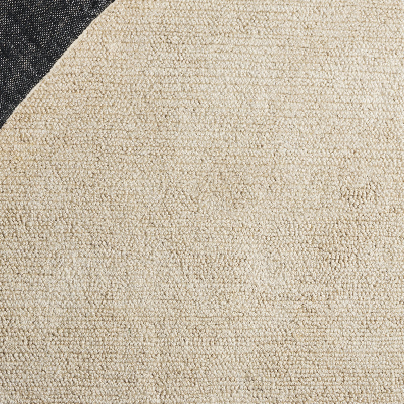 Tapis ivoire en coton jute touffeté à la main Metie, Rectangle 6 pi x 9 pi