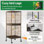 Cage à oiseaux en fer forgé 55 "avec support, roulettes et accessoires