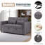 Canapé-lit convertible 3-en-1, canapé-lit futon double en velours avec dossier réglable, sac de rangement et coussin-1659485631