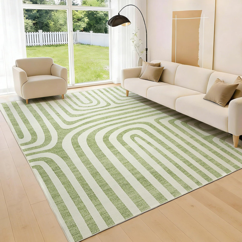 Area Rugs, Abstract Modern Washable Rugs, Non-Slip Low-Pile Soft Floor Carpet for Bedroom, Living Room, Dining Room