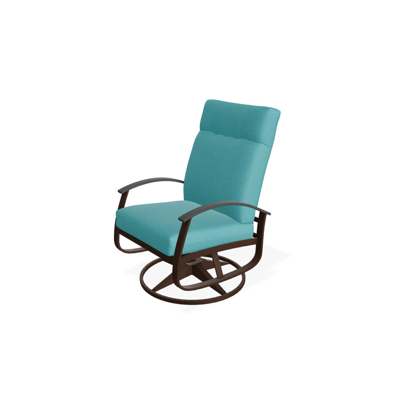 Chaise berçante pivotante réglable avec coussins Askar, Toile Aruba Sunbrella®, Graphite classique P30, Kona texturé