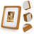 Wood Picture Frame with Mat, Desk or Wall Display Mid Century Rounded Edge Picture Frames-538623731-538623740