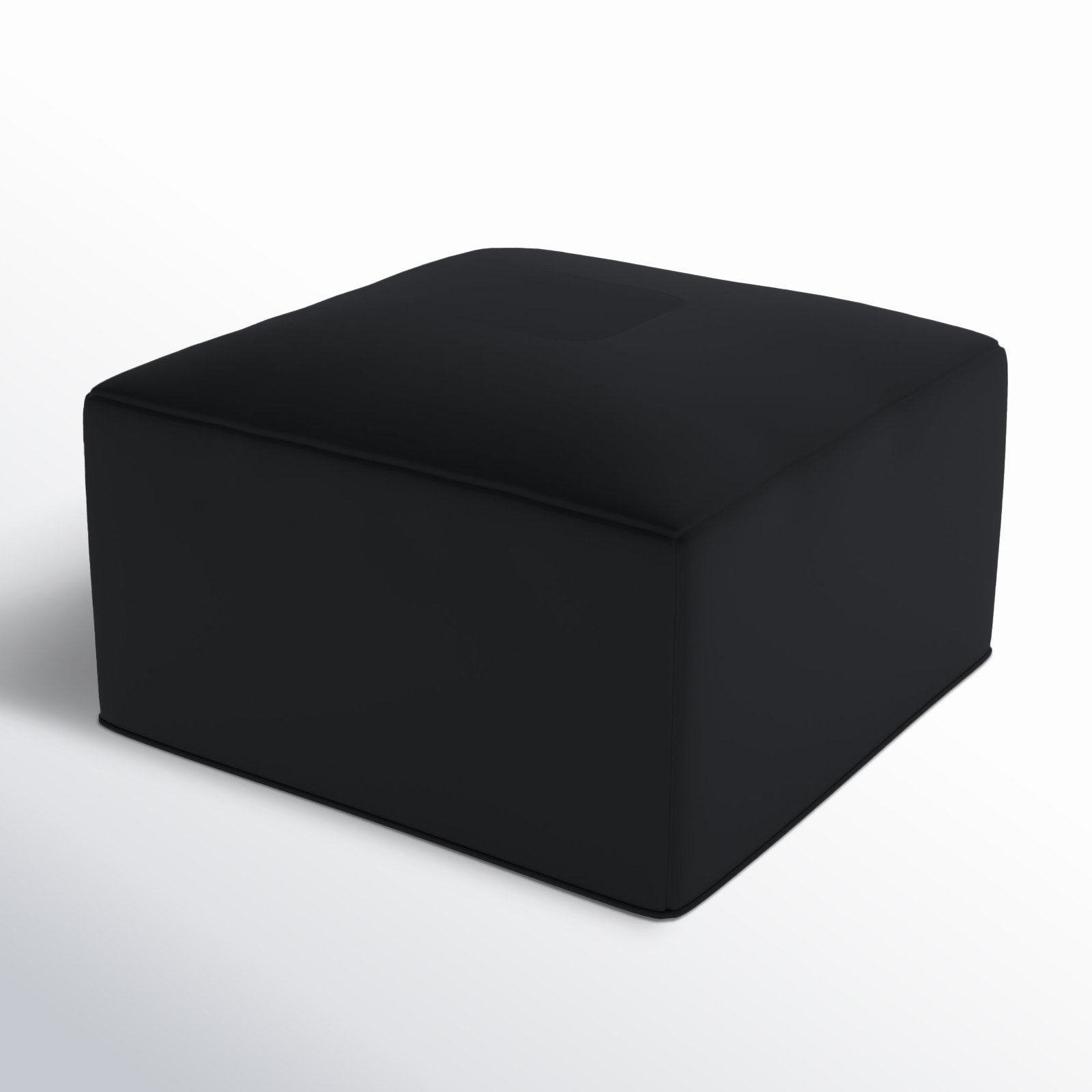 Praia Sunbrella Outdoor Ottoman, Canvas Black Sunbrella® Canvas