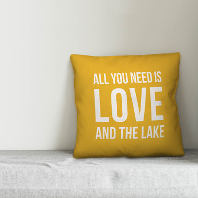 Textual Outdoor Throw Pillow