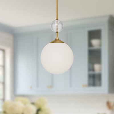 Luminaire suspendu en forme de globe à 1 lumière Celia