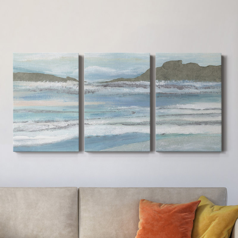 " Island Tide " 3 - Pieces, 27" H x 54" W x 1" D