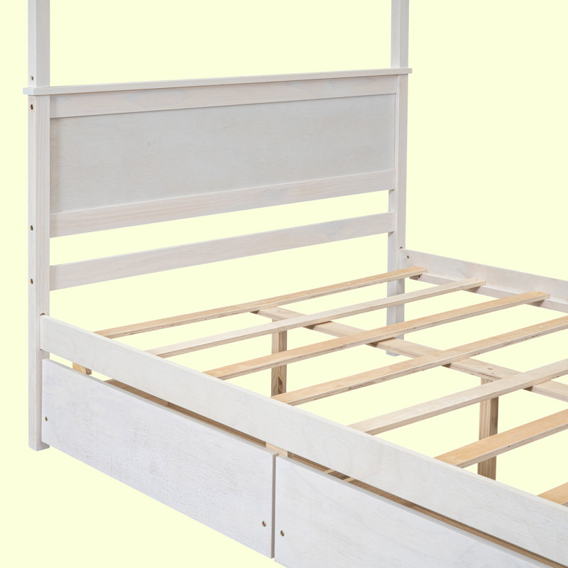 Winafred Canopy Bed, White