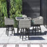 Fionnula Square 4 - Person 38" Long Bar Height Dining Set With Sunbrella Cushion Covers