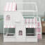 Lit superposé Fun Playhouse avec tablettes intégrées et rangement pour escalier-129444804