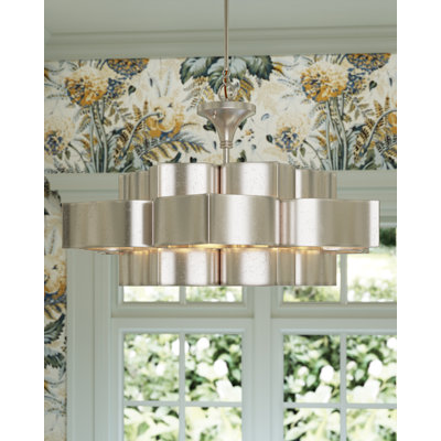 Lustre à niveaux unique à 6 lumières Grand Lotus