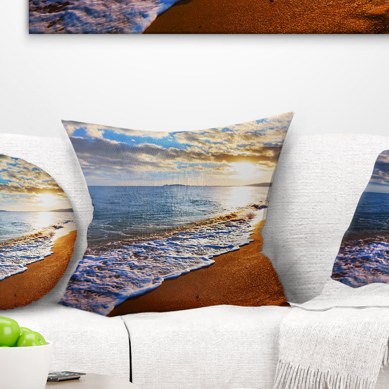 Coussin Seashore, 16 po x 1 po, Carré