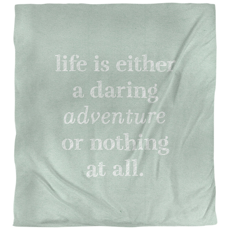 Housse de couette réversible Quotes, Housse de couette pour très grand lit, Vert / blanc