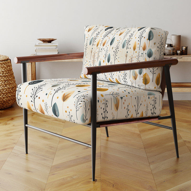 Chaise avec accoudoirs rembourrée Minimalisme