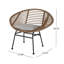 Ensemble de 2 chaises d'extérieur tissées avec coussins Engle