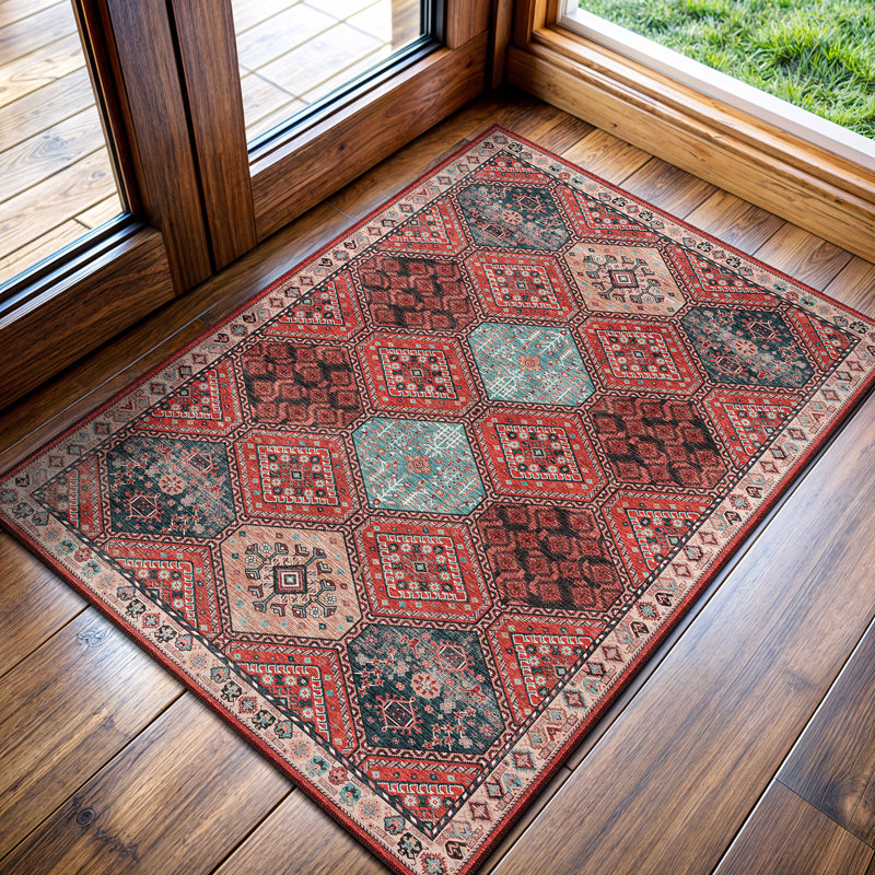 Koressa Washable Oriental Indoor Rug, Rectangle 5' x 7'