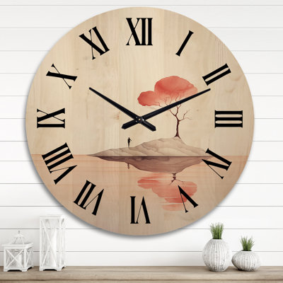 Horloge murale en bois massif Perth