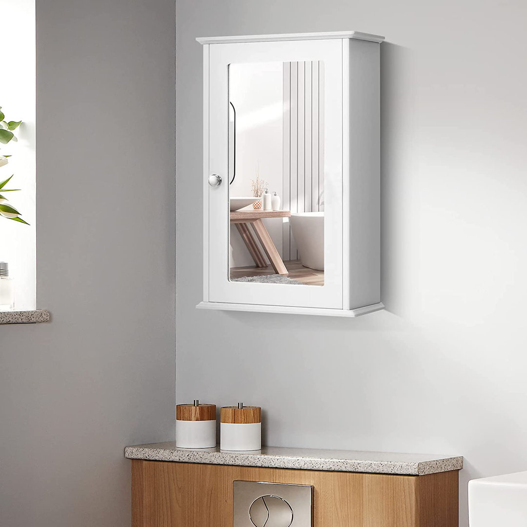 Yeet 34Cm W x 53Cm H x 15Cm D Wall Mounted Bathroom Cabinet