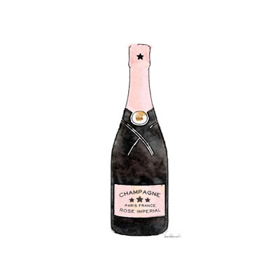 Pink Champange - Wrapped Canvas Art Prints
