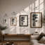 Bamboo in Black Ink Japandi - Framed Print-1845242644-1845242633